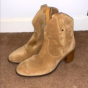 suede booties!